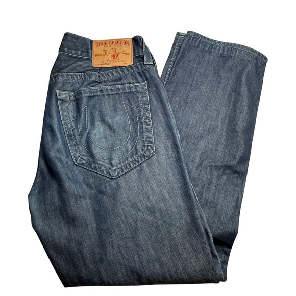 True Religion Other - True Religion World Tour Bobby Mens Jeans Size 34x31 Dark Wash‎ Denim